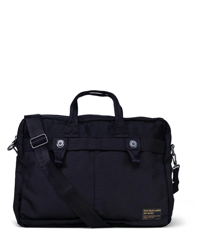 Ralph Lauren Polo  Nylon Military Briefcase In Black