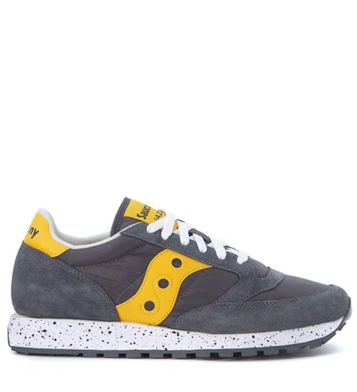 Saucony Jazz Grey And Yellow Suede Sneaker