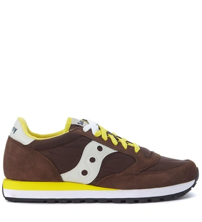 Saucony Sneaker  Jazz In Brown Suede And Nylon In Marrone