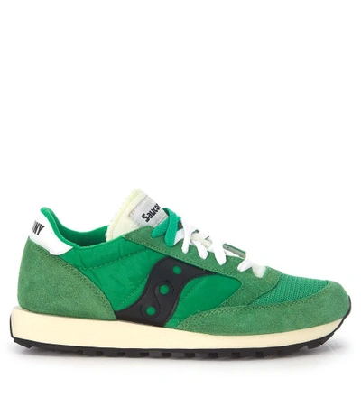 Saucony Sneaker  Jazz Vintage In Green Suede And Nylon In Verde