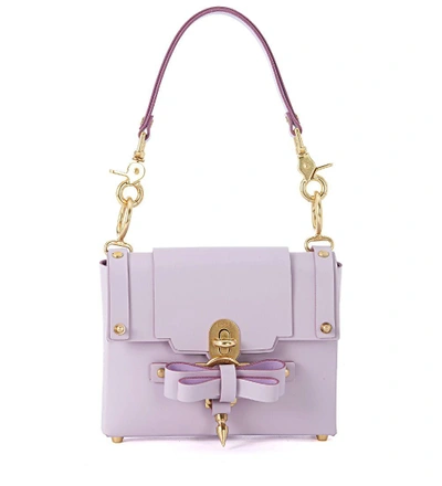 Niels Peeraer Bow Buckle Small Lilac Leather Bag In Rosa