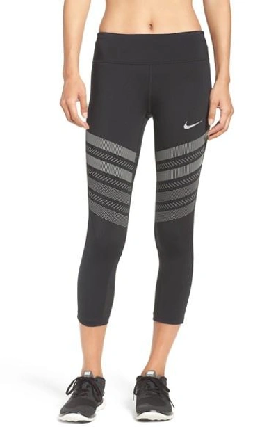 Nike Women's  Power Epic Running Crop Leggings In Black