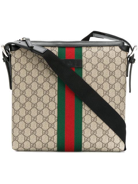 Gucci Web Gg Supreme Messenger Bag | ModeSens