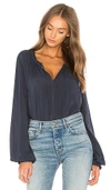 Velvet By Graham & Spencer Samantha Blouse In Blue