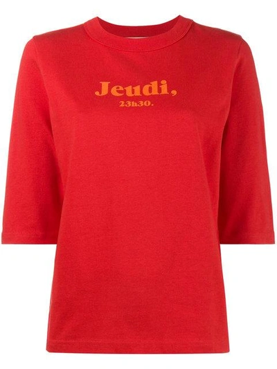 Jour/né Jeudi 23h30 Print T-shirt In Red