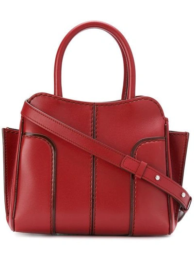 Tod's Sella Small Tote In Red