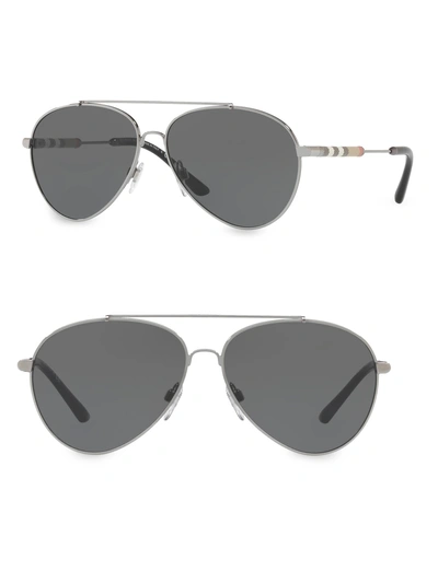 Burberry 57mm Aviator Sunglasses