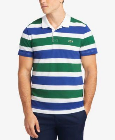 Lacoste Men&#039;s Lightweight Striped Polo  In White