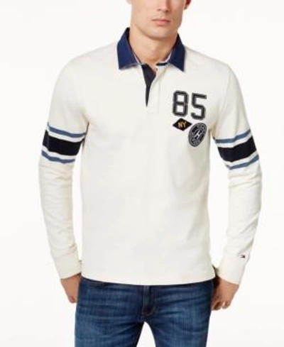Tommy Hilfiger Men's Colorblocked Patch Rugby Shirt In Snow White