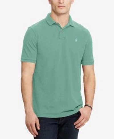 Polo Ralph Lauren Weathered Mesh Classic Fit Polo Shirt In Antique Green