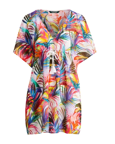 Ralph Lauren Lauren Palm-print Cotton Cover-up In Multi