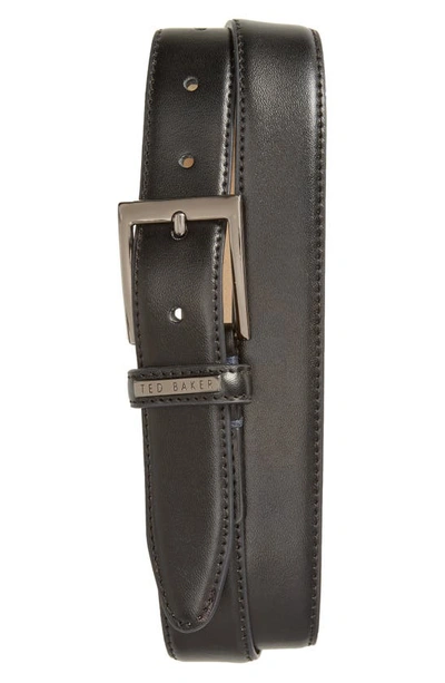 Ted Baker Lizwiz Leather Belt In Black