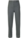 Thom Browne Cropped Tailored Trousers In Grey