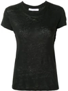 Iro Short-sleeve Linen T-shirt In Black