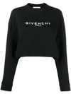 Givenchy Cropped Logo Sweatshirt In 001 Black