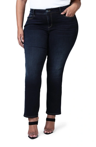 Slink Jeans High Waist Straight Leg Jeans In Athena