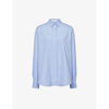 Reiss Cotton Poplin Shirt In Blue