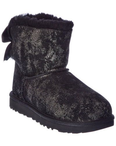 Ugg Mini Bailey Bow Glimmer Suede Boot In Nocolor