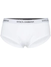 Dolce & Gabbana White Logo Waistband 2 Pack Cotton Boxer Briefs