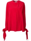 Givenchy Long Sleeves Cr√™pe Blouse In Red