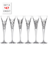 Waterford Set Of 6 Winter Wonders Mixed Champagne Flutes (200ml) In Clear