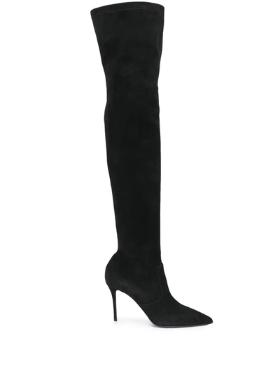 Le Silla Eva Stretch Boots In Black