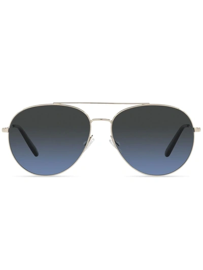 Oliver Peoples Airdale Ov1286s 400 Pilot Polarized Sunglasses In Polar Blue Gradient