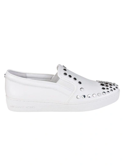 Michael Michael Kors Keaton Slip-on Sneakers In Bianco