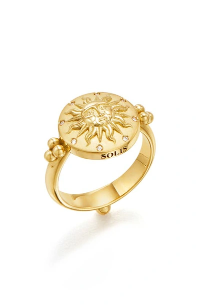 Temple St Clair 18k Yellow Gold Celestial Diamond Sole Ring