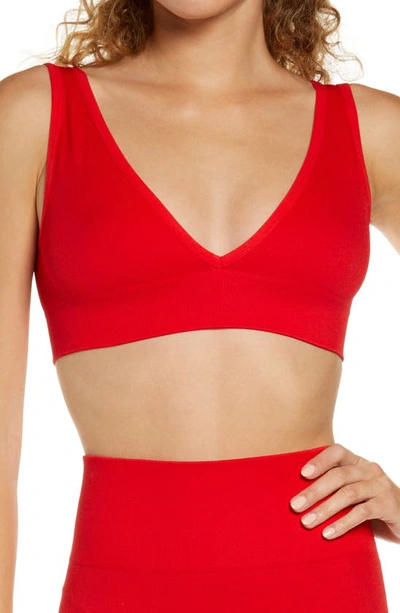 Weworewhat V-neck Sports Bra In Red
