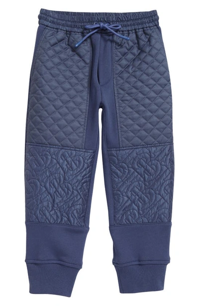 Burberry Boys' Timothie Monogram Quilted Jogger Pants - Little Kid, Big Kid In Pebble Blue