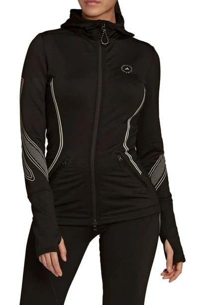 Adidas By Stella Mccartney Womens Black Truepurpose Midlayer Stretch Recycled-polyester Top Xs