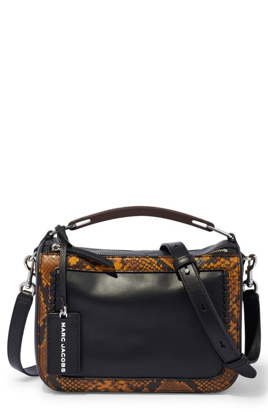 Marc Jacobs The Soft Box 23 Leather Top Handle Bag In Black/brown 