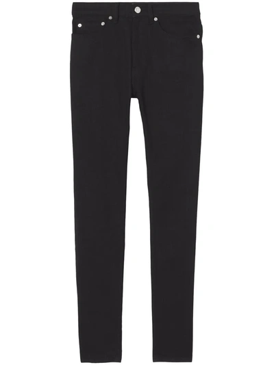 Burberry Felicity Slim-fit Mid-rise Jeans In Black ModeSens