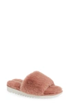 Rag & Bone Eira Faux Fur Cozy Sandals In Rose