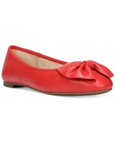 Circus By Sam Edelman Ciera Bow Ballet Flats, Created For Macy's Women's Shoes In Bittersweet Cherry