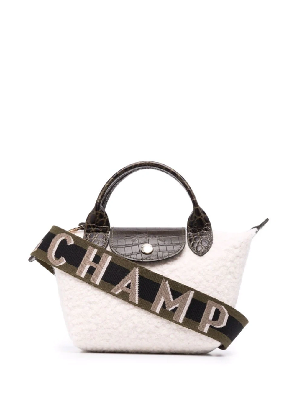 Longchamp - Ivory Shearling Front Flap Crossbody Bag LONGCHAMP Purse main image 4