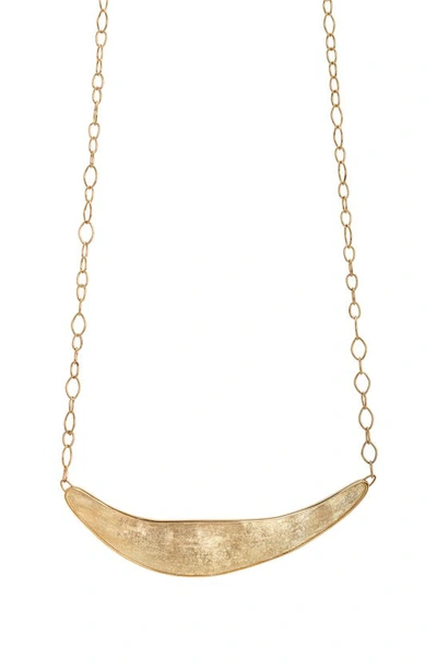 Marco Bicego 18k Yellow Gold Lunaria Hammered Crescent Collar Necklace, 16.5