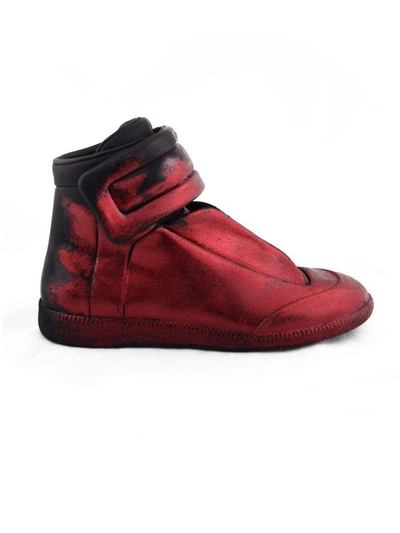 Maison Margiela Hi-top Future Sneakers In Rosso/glitter