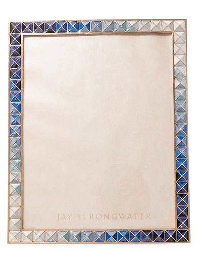 Jay Strongwater Indigo Pyramid 8" X 10" Picture Frame