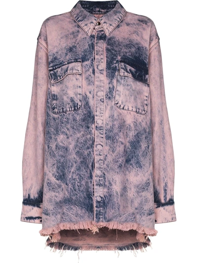 Marques' Almeida Dyed Button-down Overshirt In Pink