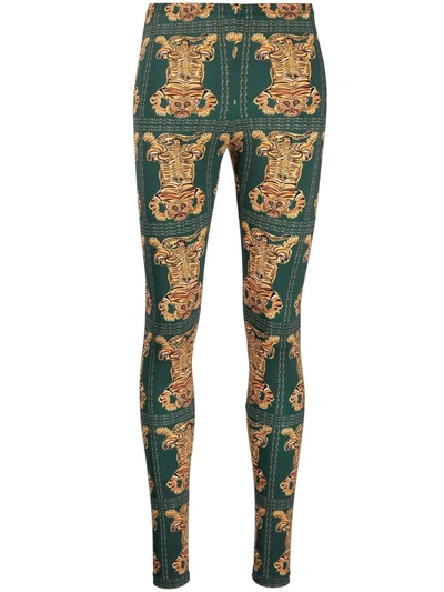 La Doublej Printed Stretch-jersey Leggings In Multicolour