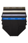 Calvin Klein Men's 4-pack Cotton Classic Briefs In W80 Bk Raod Wb