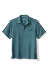 Tommy Bahama Tropic Isle Short Sleeve Button-up Silk Camp Shirt In Plume