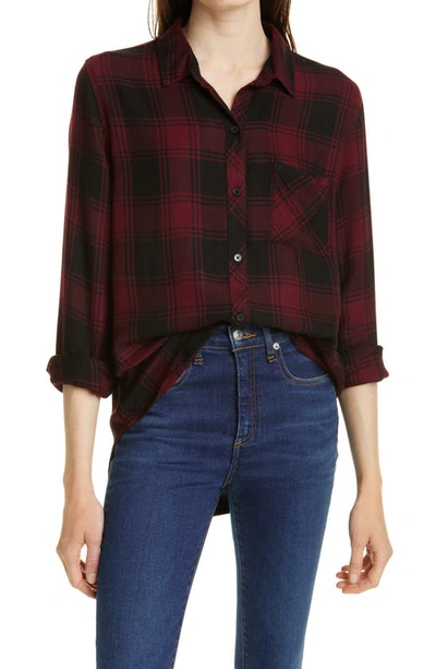 Rails Hunter Button-down Plaid Shirt - Cranberry Ash In Burgundy