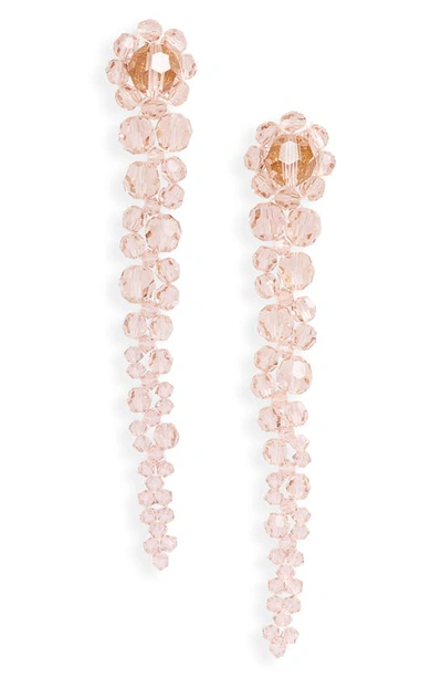 Simone Rocha Beaded Drop Earrings In Pink
