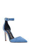 Calvin Klein Hilda Ankle Strap Pump In Light Blue