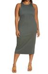 Open Edit Knit Tank Dress In Green Urban