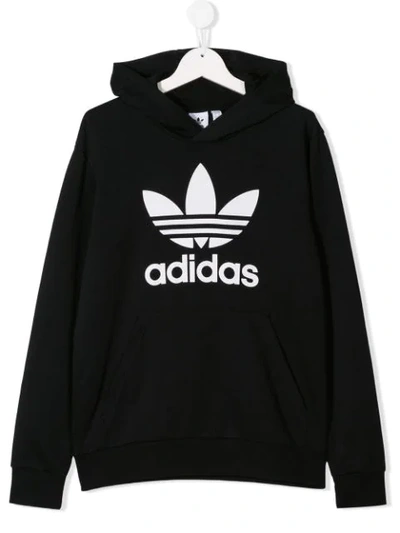Adidas Originals Teen Logo Hoodie In Black