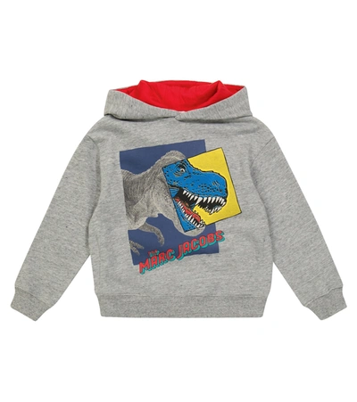 The Marc Jacobs Teen Dinosaur Print Hoodie In Grey